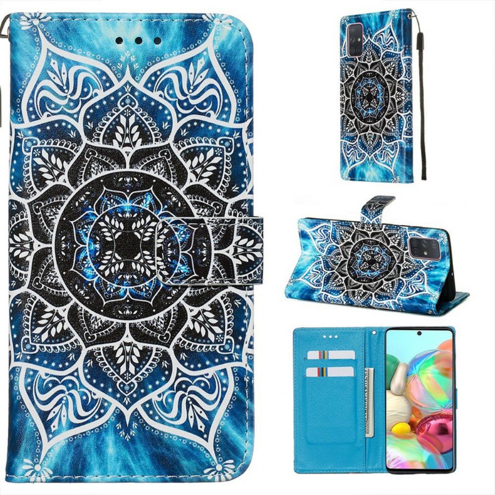 Leren Hoesje voor Samsung Galaxy A71 Mandala In De Lucht