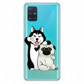 Telefoonhoesje voor Samsung Galaxy A71 Grappige Honden