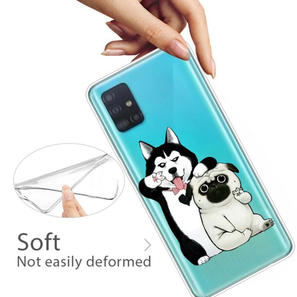 Telefoonhoesje voor Samsung Galaxy A71 Grappige Honden