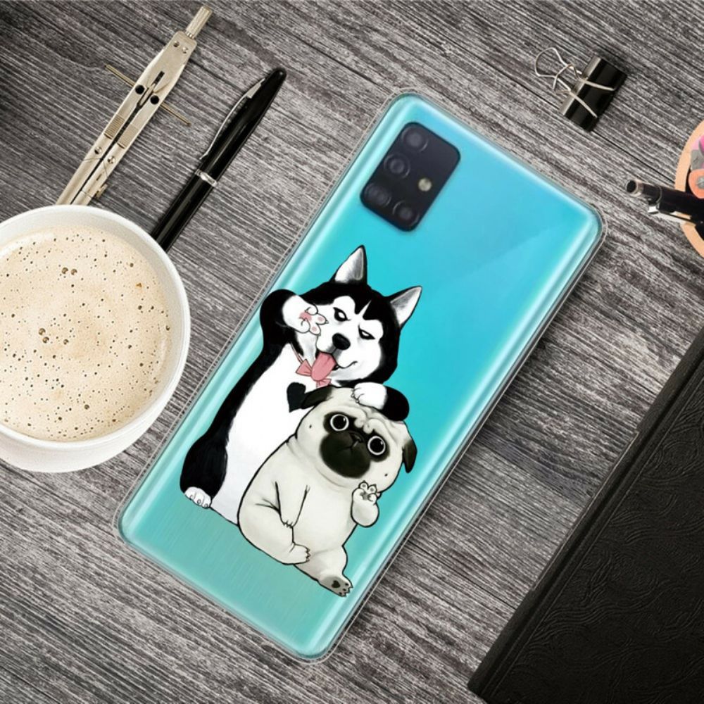 Telefoonhoesje voor Samsung Galaxy A71 Grappige Honden