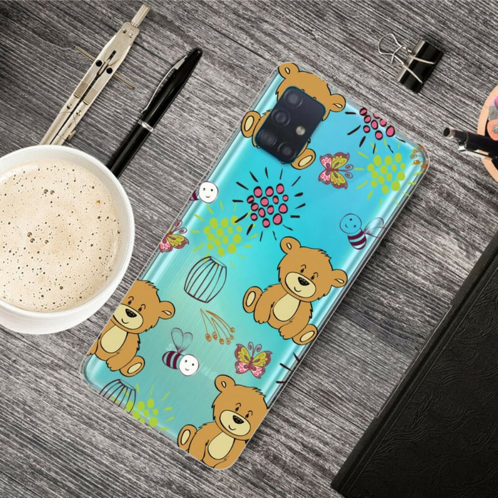 Telefoonhoesje voor Samsung Galaxy A71 Teddyberen Top