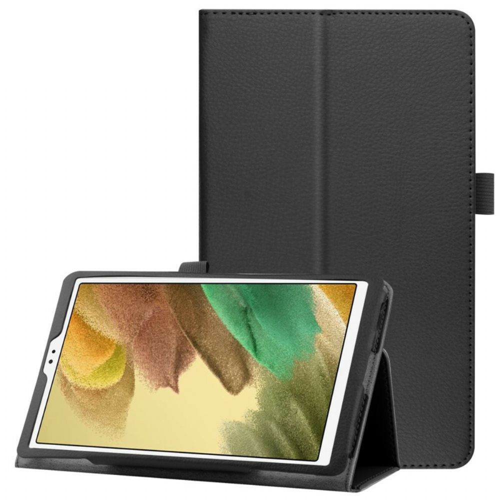 Cover voor Samsung Galaxy Tab A7 Lite 2 Litchi Kunstleer Luiken