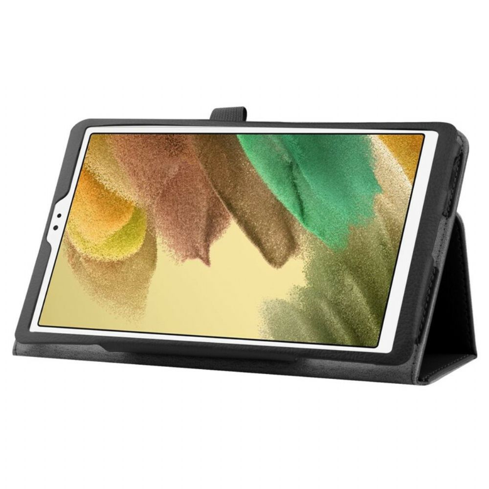 Cover voor Samsung Galaxy Tab A7 Lite 2 Litchi Kunstleer Luiken