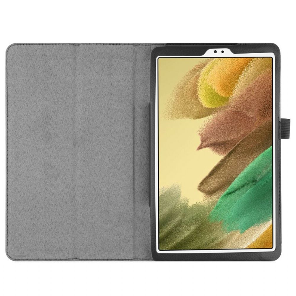 Cover voor Samsung Galaxy Tab A7 Lite 2 Litchi Kunstleer Luiken