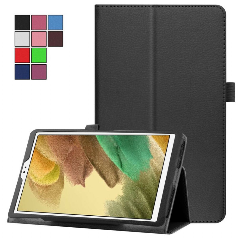 Cover voor Samsung Galaxy Tab A7 Lite 2 Litchi Kunstleer Luiken