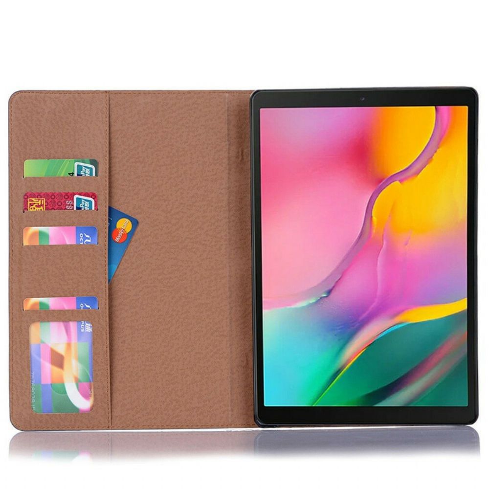 Cover voor Samsung Galaxy Tab A7 Lite Vintage Kunstleer Klinknagels