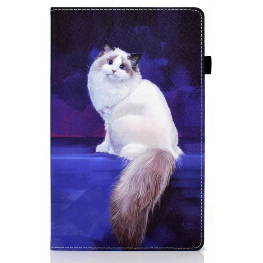 Cover voor Samsung Galaxy Tab A7 Lite Witte Kat