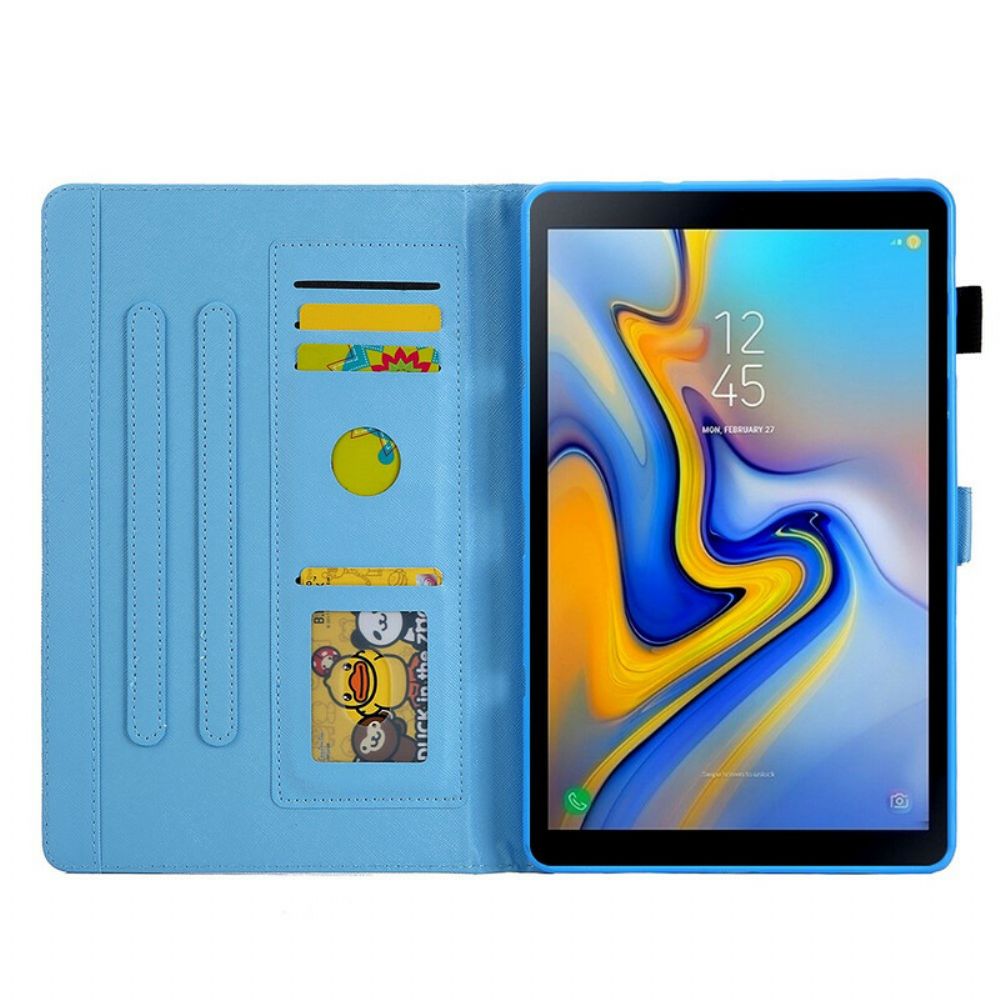 Flip Case voor Samsung Galaxy Tab A7 Lite Geometrische Marmer