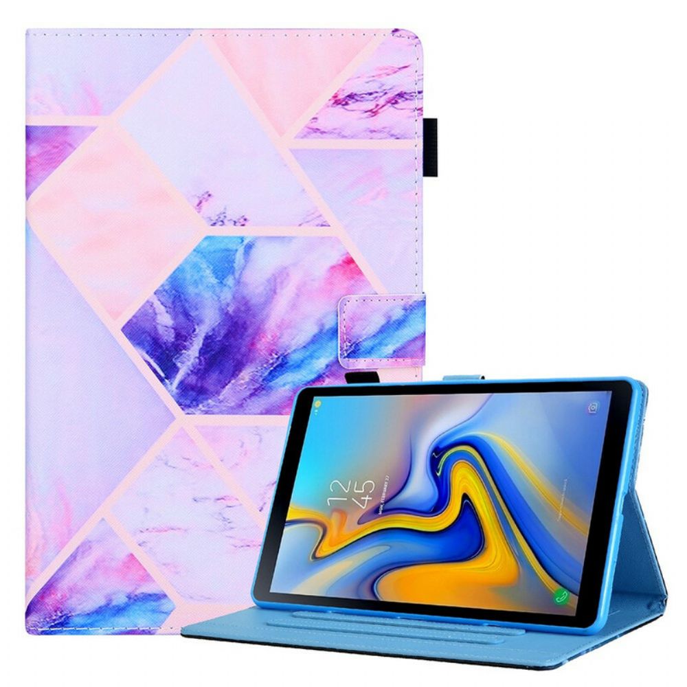 Flip Case voor Samsung Galaxy Tab A7 Lite Marmeren Geometrie Ontwerp