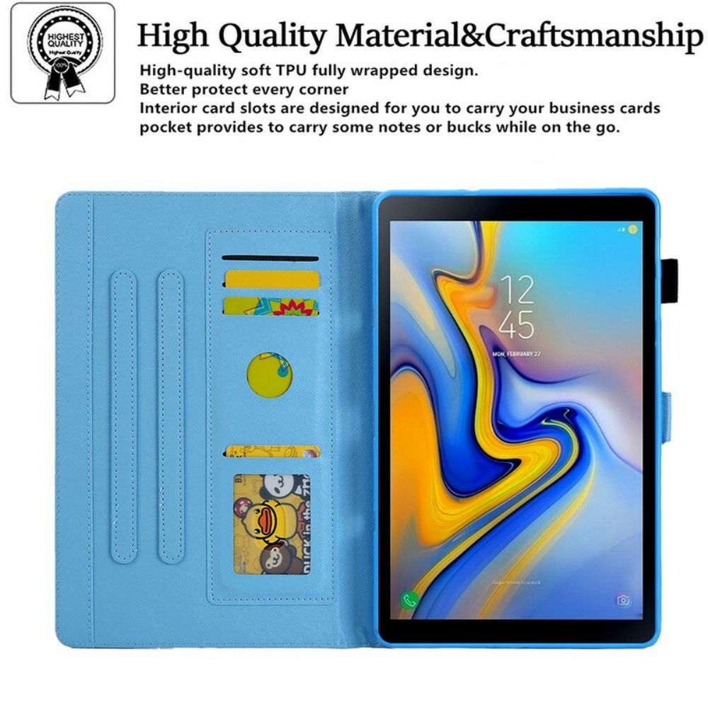 Flip Case voor Samsung Galaxy Tab A7 Lite Marmeren Geometrie Ontwerp