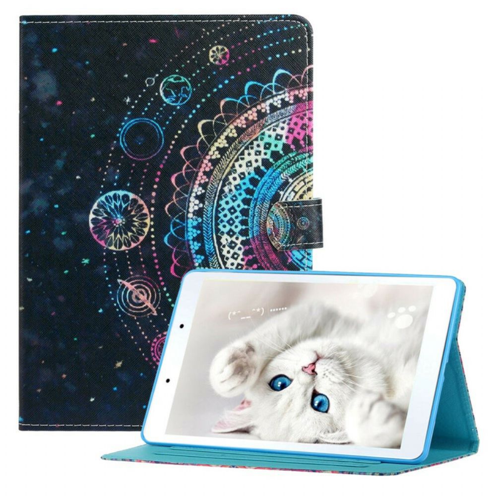 Leren Hoesje voor Samsung Galaxy Tab A7 Lite Mandala Kunst Serie