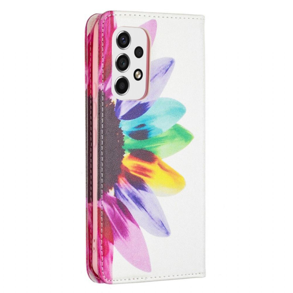 Bescherming Hoesje voor Samsung Galaxy A53 5G Folio-hoesje Aquarel Bloem