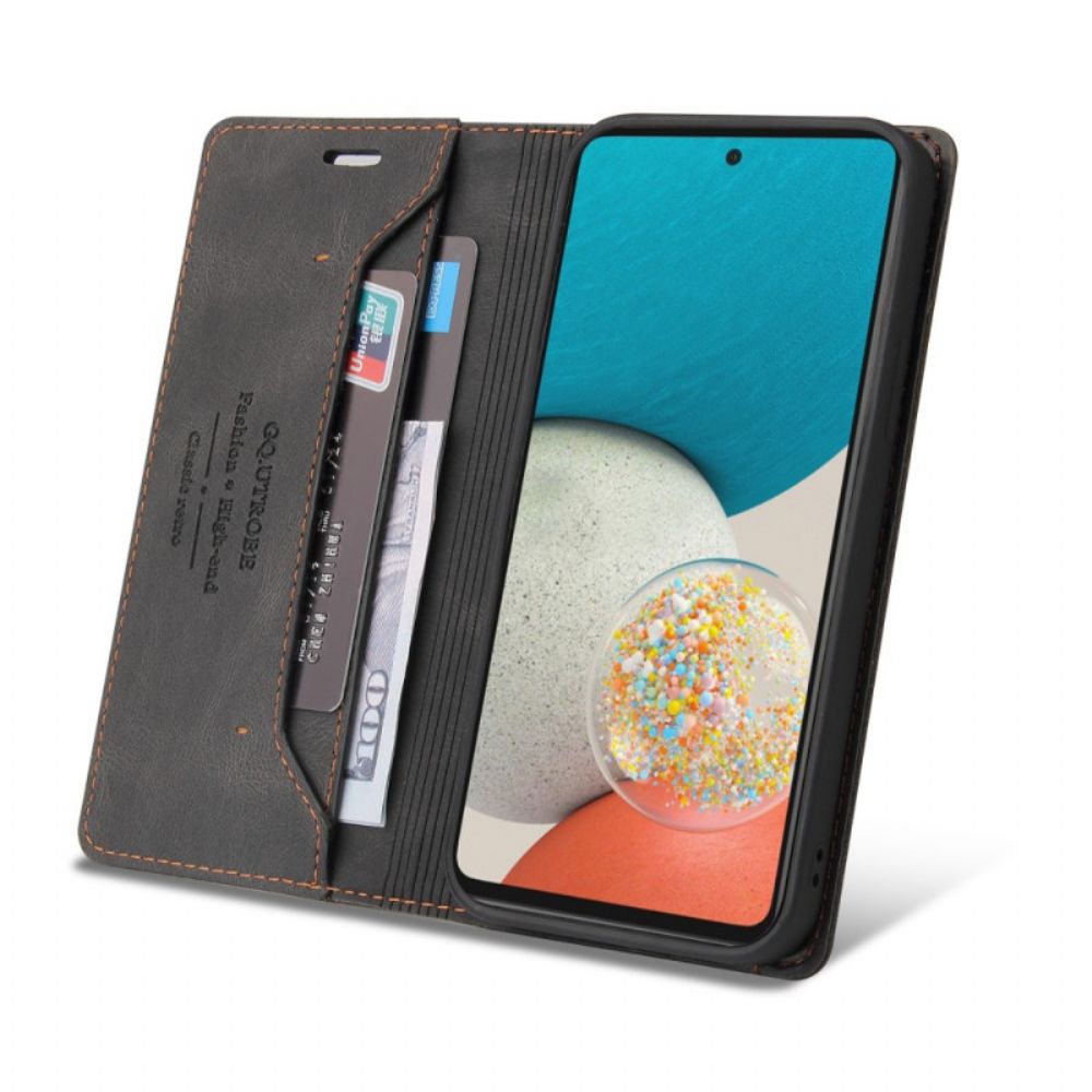 Bescherming Hoesje voor Samsung Galaxy A53 5G Folio-hoesje Kunstleer Gq.utrobe