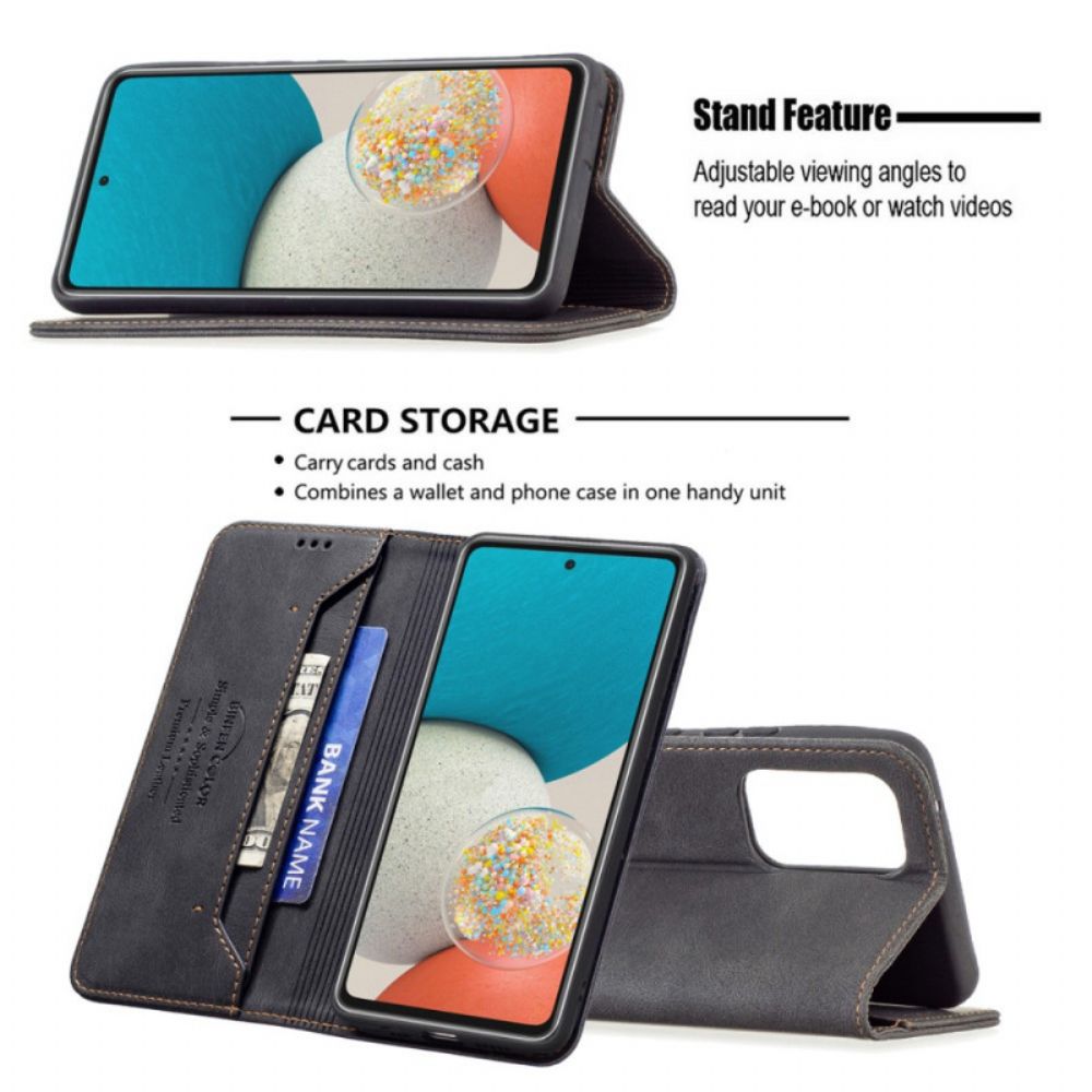 Bescherming Hoesje voor Samsung Galaxy A53 5G Folio-hoesje Rfid Couture Binfen-kleur