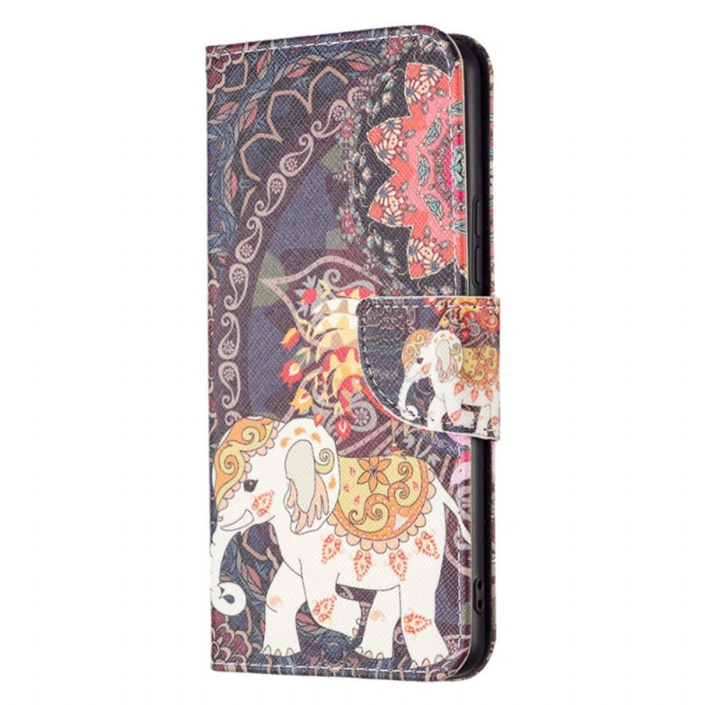 Folio-hoesje voor Samsung Galaxy A53 5G Indische Olifant