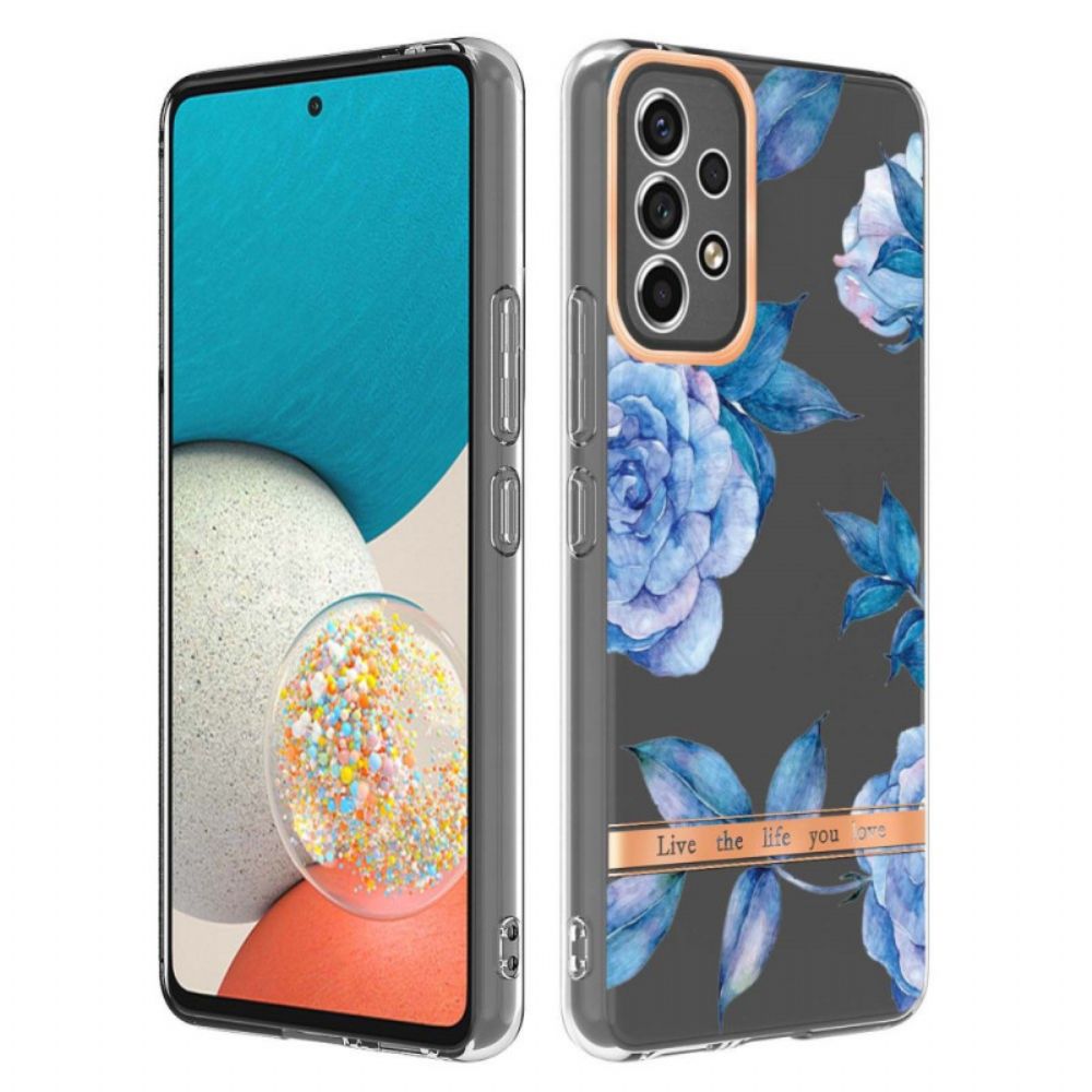 Hoesje voor Samsung Galaxy A53 5G Bloemen Transparant