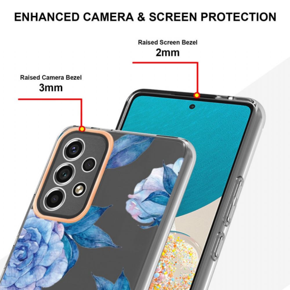 Hoesje voor Samsung Galaxy A53 5G Bloemen Transparant