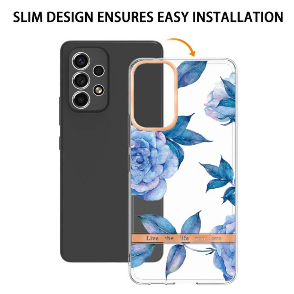 Hoesje voor Samsung Galaxy A53 5G Bloemen Transparant