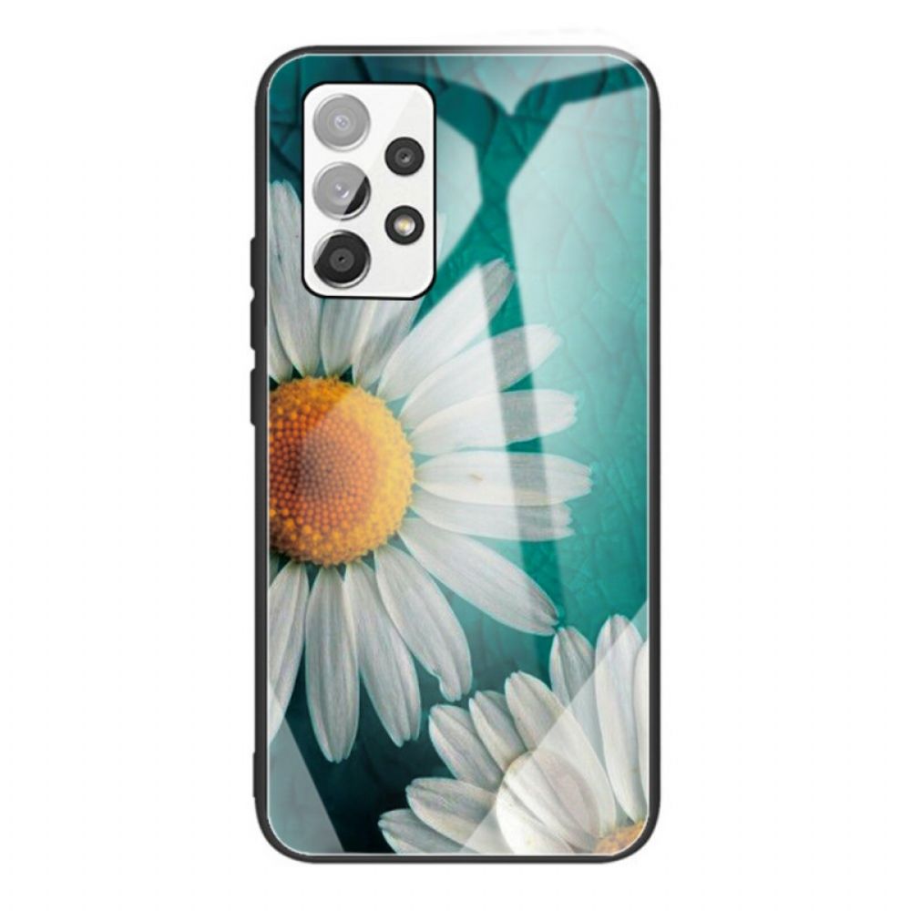 Hoesje voor Samsung Galaxy A53 5G Daisy Gehard Glas