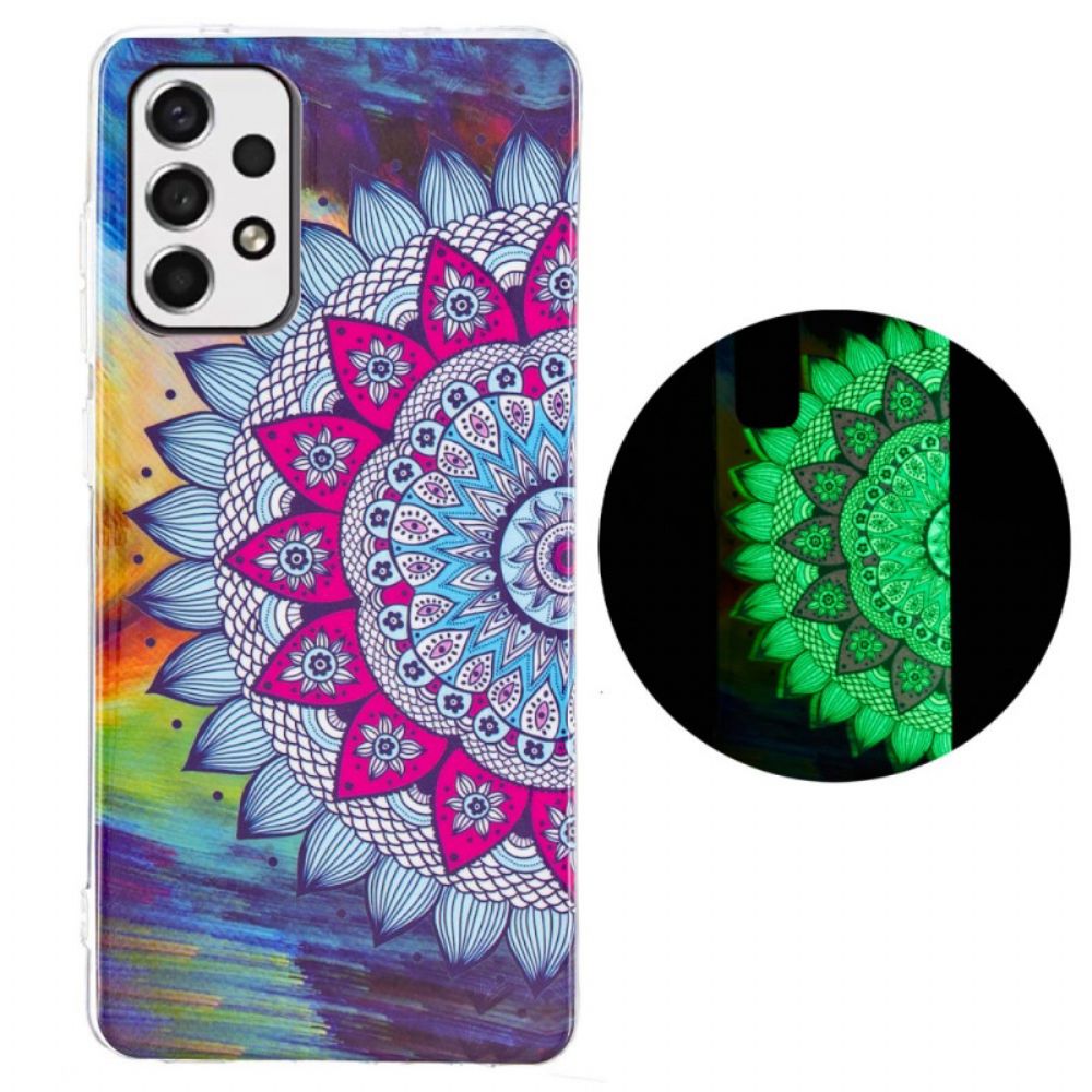 Hoesje voor Samsung Galaxy A53 5G Fluorescerende Kleurrijke Mandala