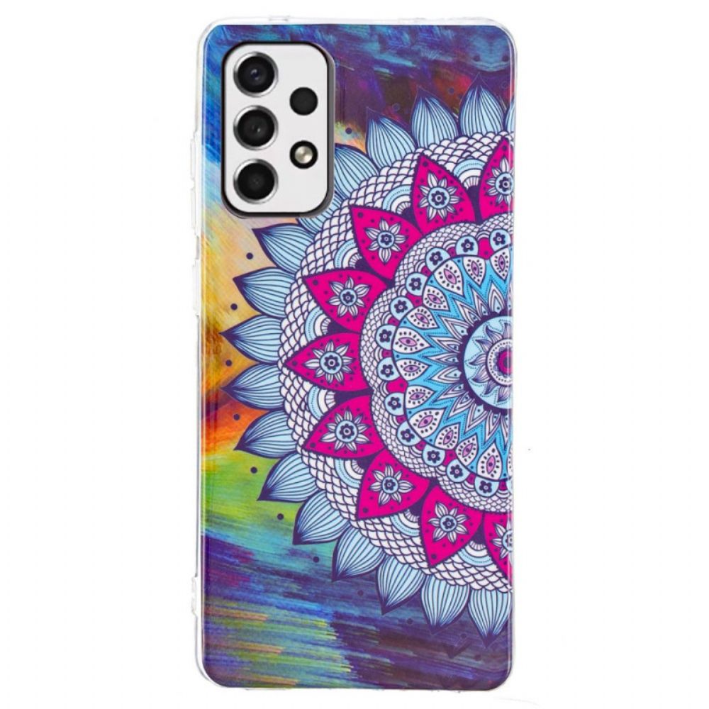 Hoesje voor Samsung Galaxy A53 5G Fluorescerende Kleurrijke Mandala