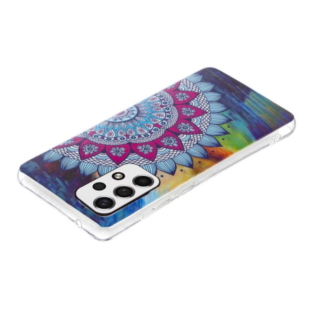 Hoesje voor Samsung Galaxy A53 5G Fluorescerende Kleurrijke Mandala