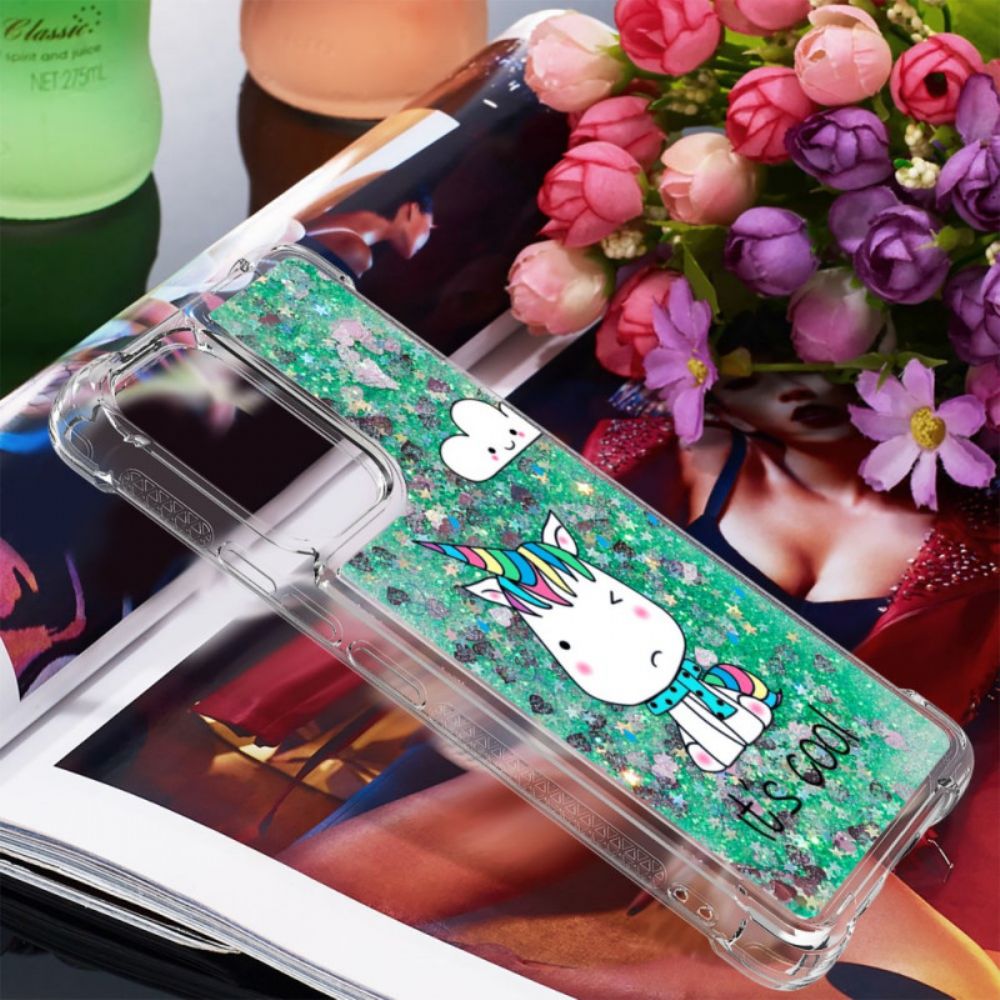 Hoesje voor Samsung Galaxy A53 5G Glitter Eenhoorn