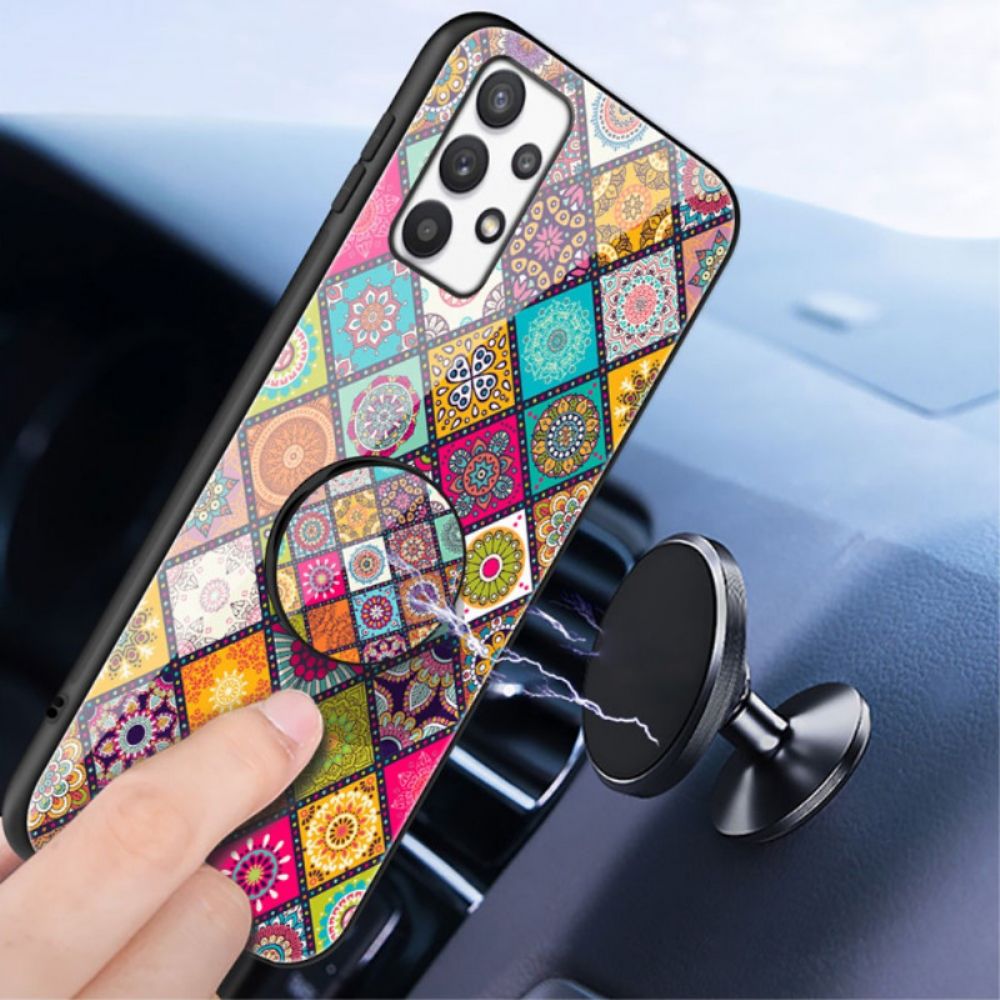 Hoesje voor Samsung Galaxy A53 5G Magnetische Patchwork Houder