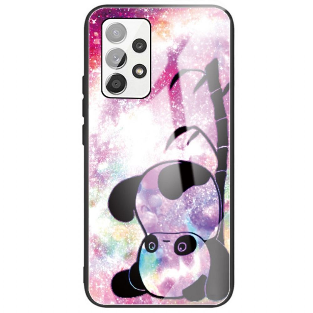 Hoesje voor Samsung Galaxy A53 5G Panda Gehard Glas