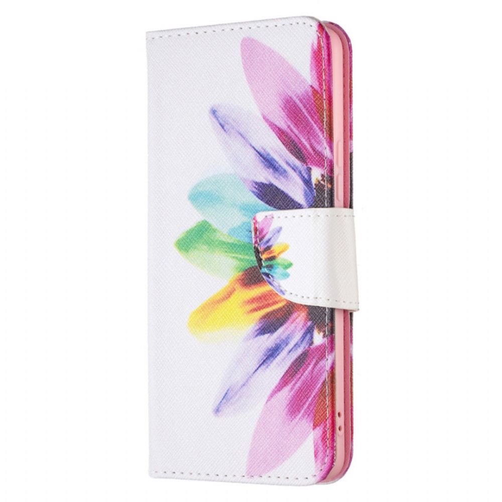 Leren Hoesje voor Samsung Galaxy A53 5G Aquarel Bloem