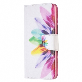 Leren Hoesje voor Samsung Galaxy A53 5G Aquarel Bloem