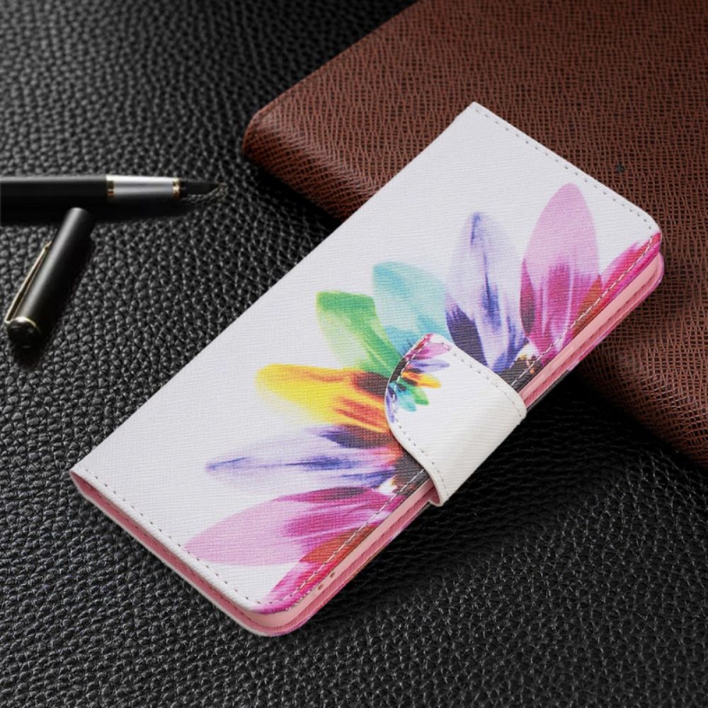 Leren Hoesje voor Samsung Galaxy A53 5G Aquarel Bloem