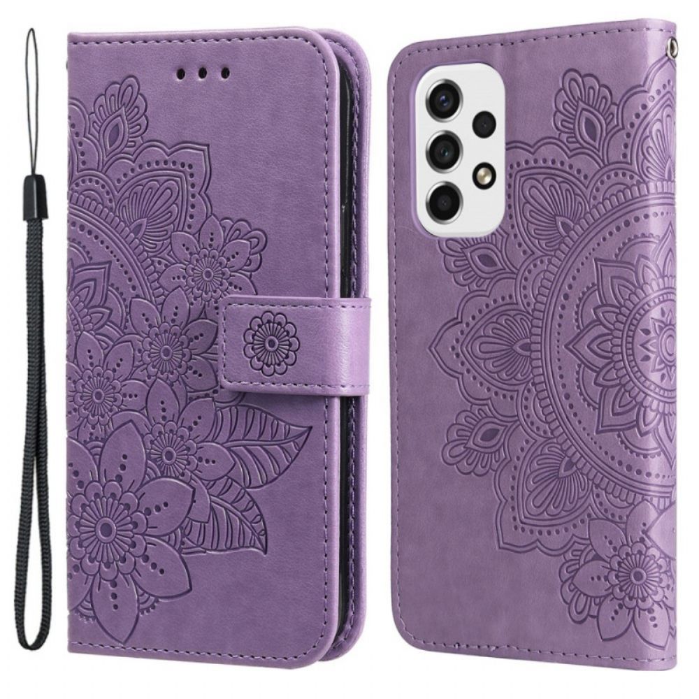 Leren Hoesje voor Samsung Galaxy A53 5G Bloemenmandala