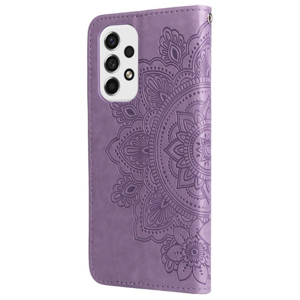 Leren Hoesje voor Samsung Galaxy A53 5G Bloemenmandala