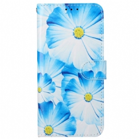 Leren Hoesje voor Samsung Galaxy A53 5G De Bloemenstijl