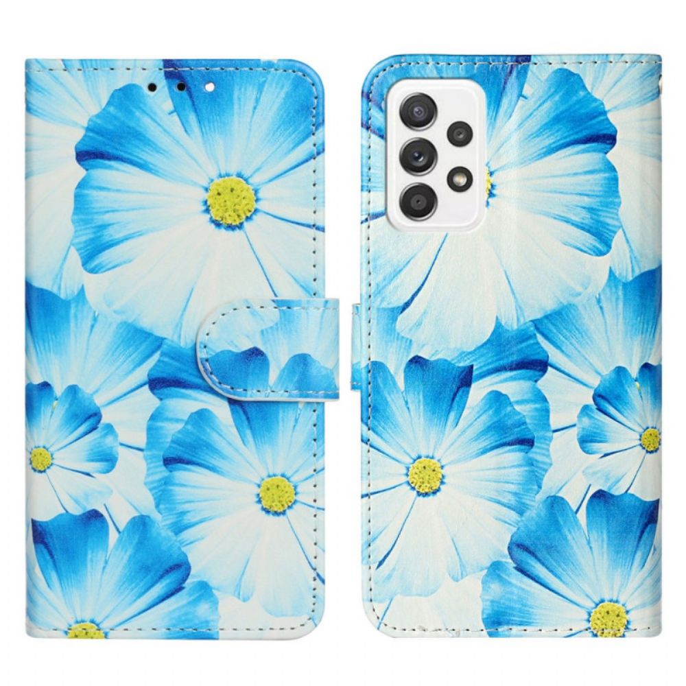 Leren Hoesje voor Samsung Galaxy A53 5G De Bloemenstijl