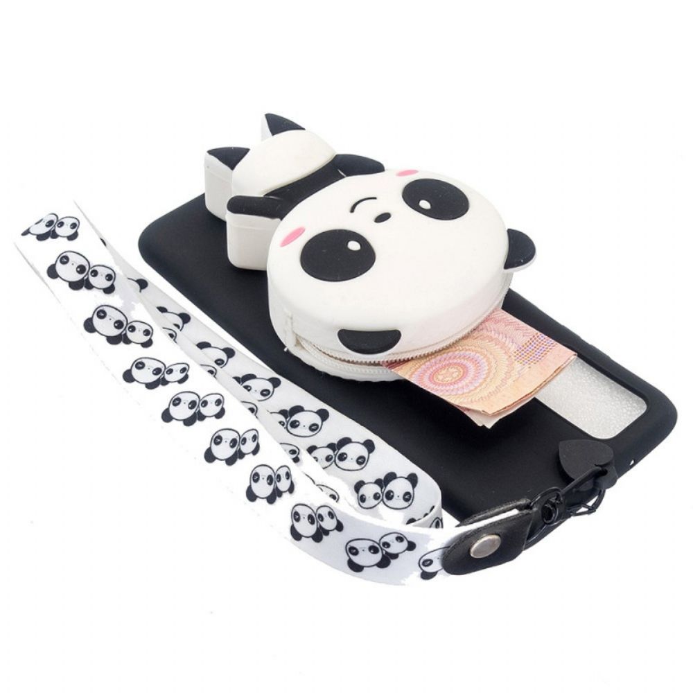 Telefoonhoesje voor Samsung Galaxy A53 5G 3d Panda Met Karabijnkoord