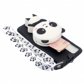 Telefoonhoesje voor Samsung Galaxy A53 5G 3d Panda Met Karabijnkoord