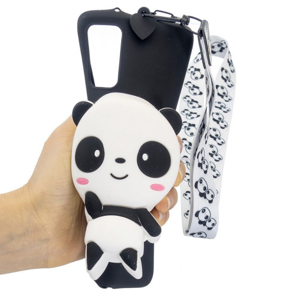 Telefoonhoesje voor Samsung Galaxy A53 5G 3d Panda Met Karabijnkoord