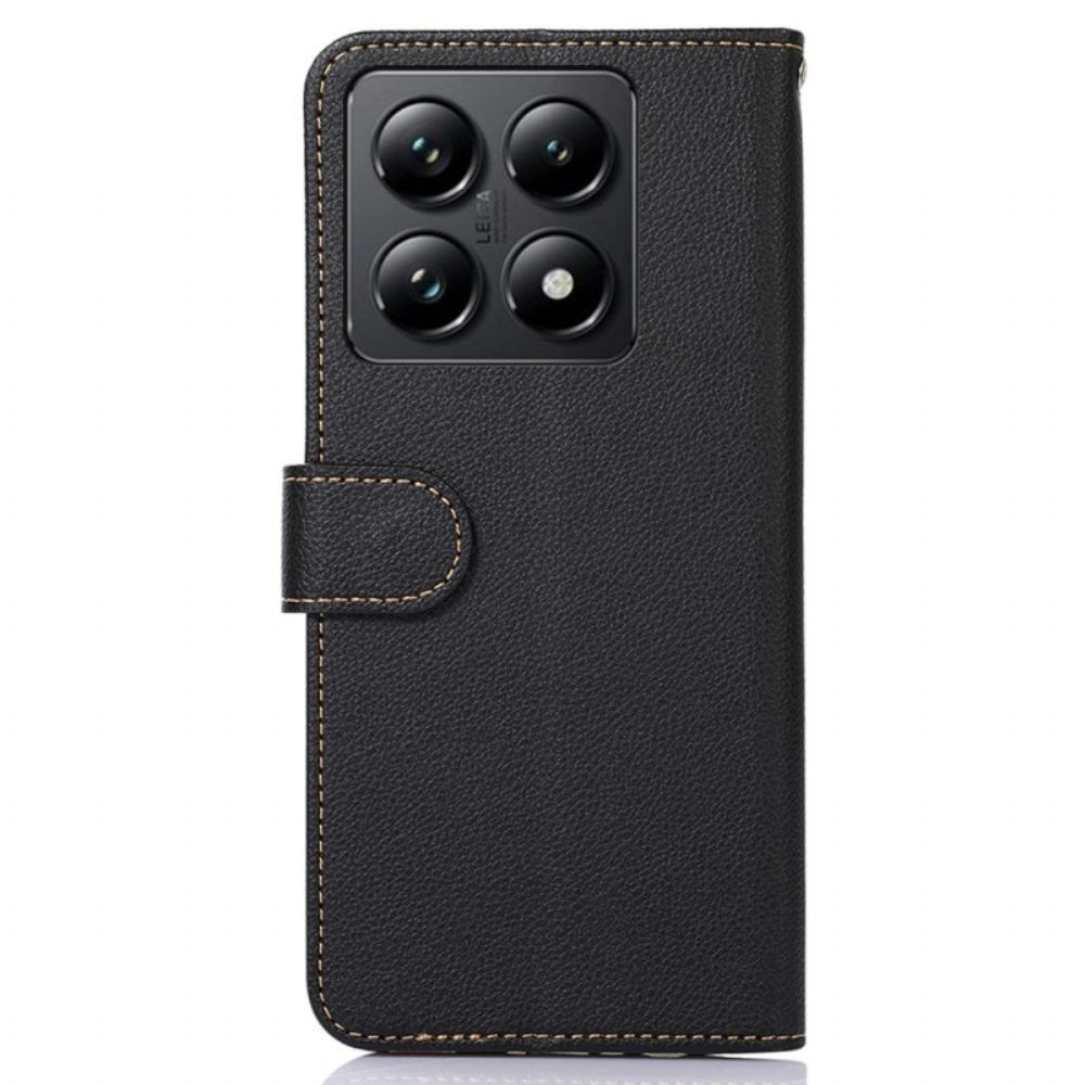 Cover Hoesje Xiaomi 14t Pro Telefoonhoesje Tweekleurige Rfid-portemonnee