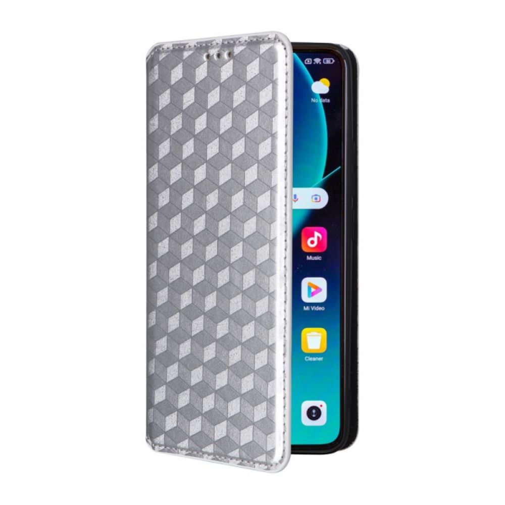 Folio-hoesje Xiaomi 14t Pro 3d-kubussen Bescherming Hoesje