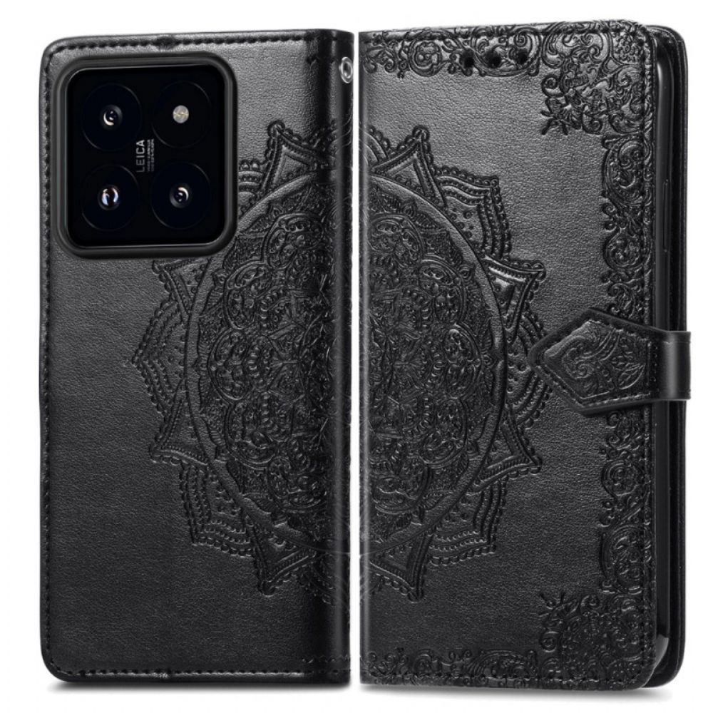 Leren Hoesje Voor Xiaomi 14t Pro Barokke Mandala