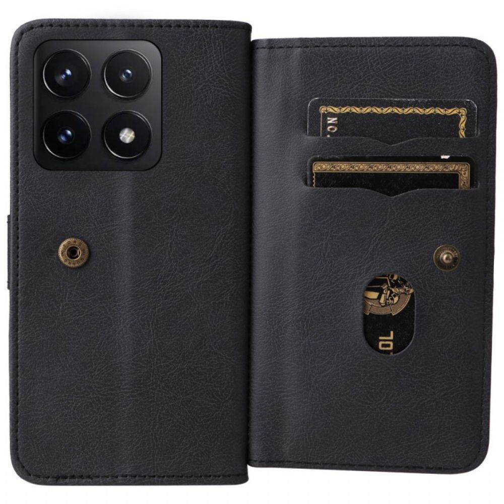 Leren Hoesje Xiaomi 14t Pro Lederen Stijl