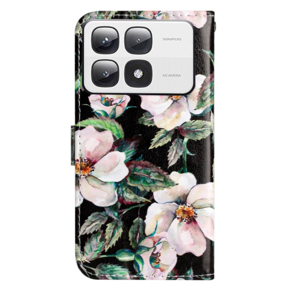 Leren Hoesje Xiaomi 14t Pro Magnolia'spatroon