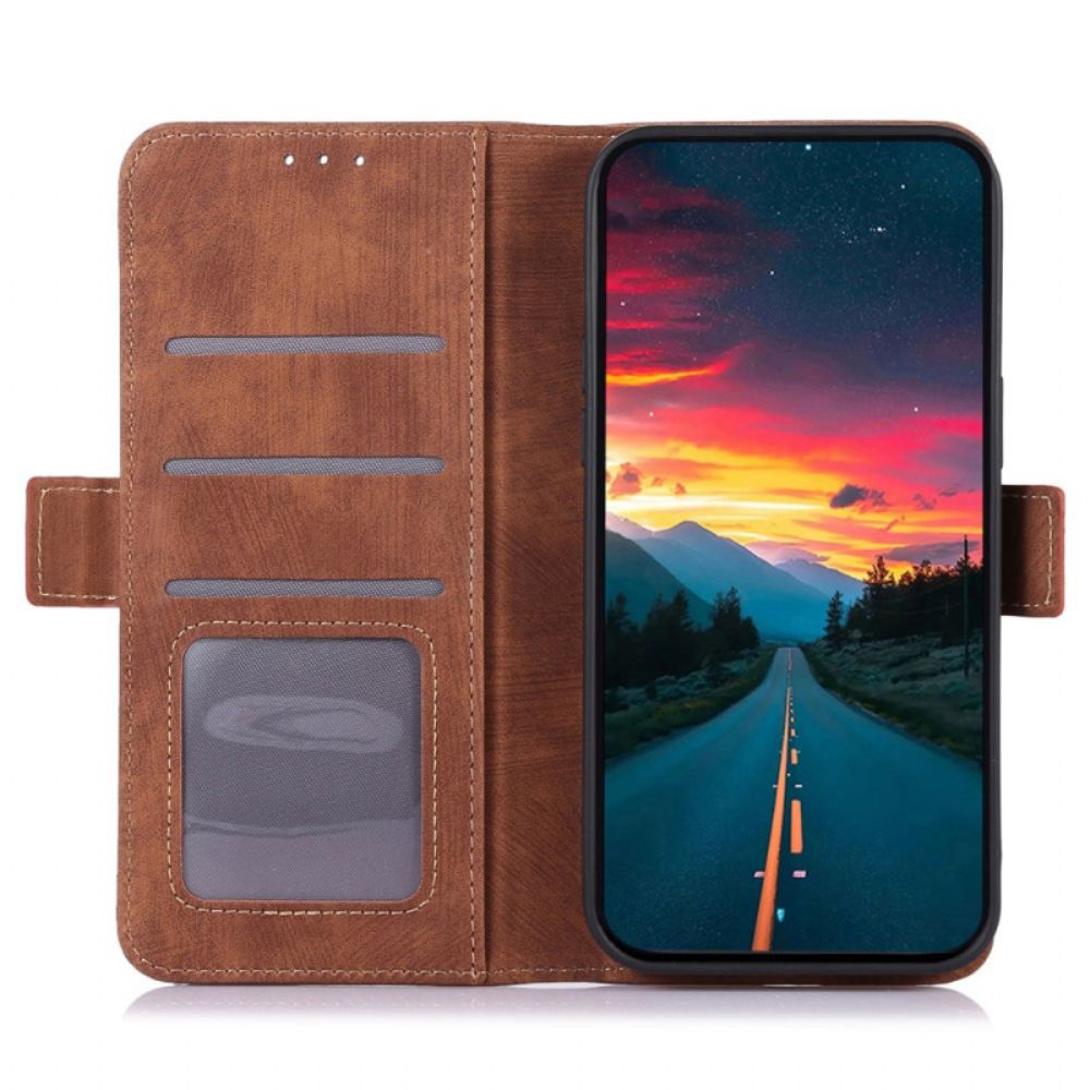 Leren Hoesje Xiaomi 14t Pro Retrostijl Abeel Bescherming Hoesje