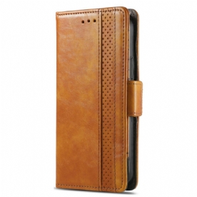 Leren Hoesje Xiaomi 14t Pro Tweekleurige Caseneo Bescherming Hoesje