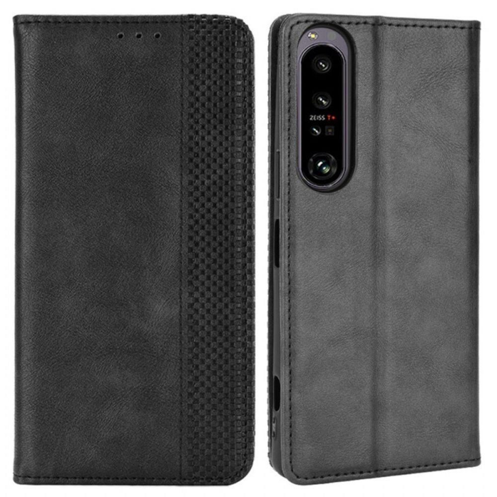 Bescherming Hoesje voor Sony Xperia 1 IV Folio-hoesje Gestileerd