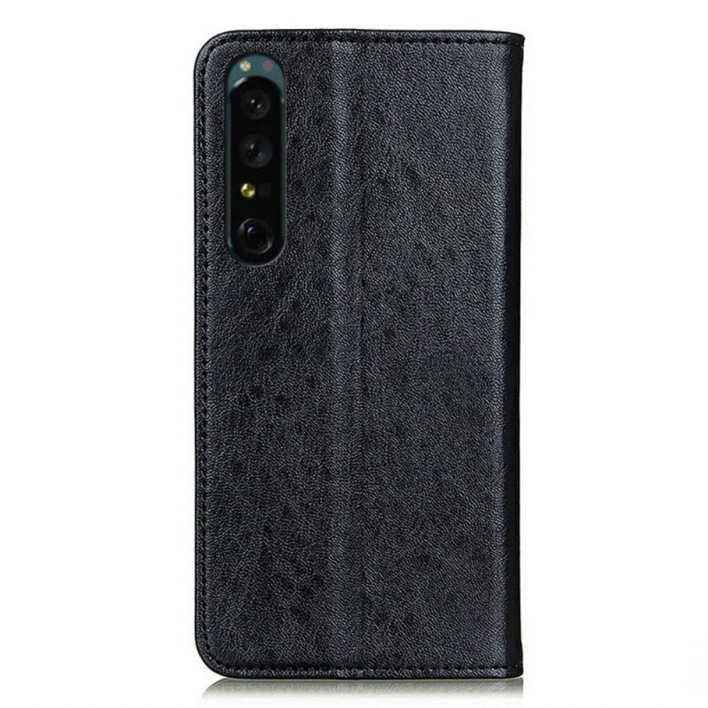 Bescherming Hoesje voor Sony Xperia 1 IV Folio-hoesje Getextureerd