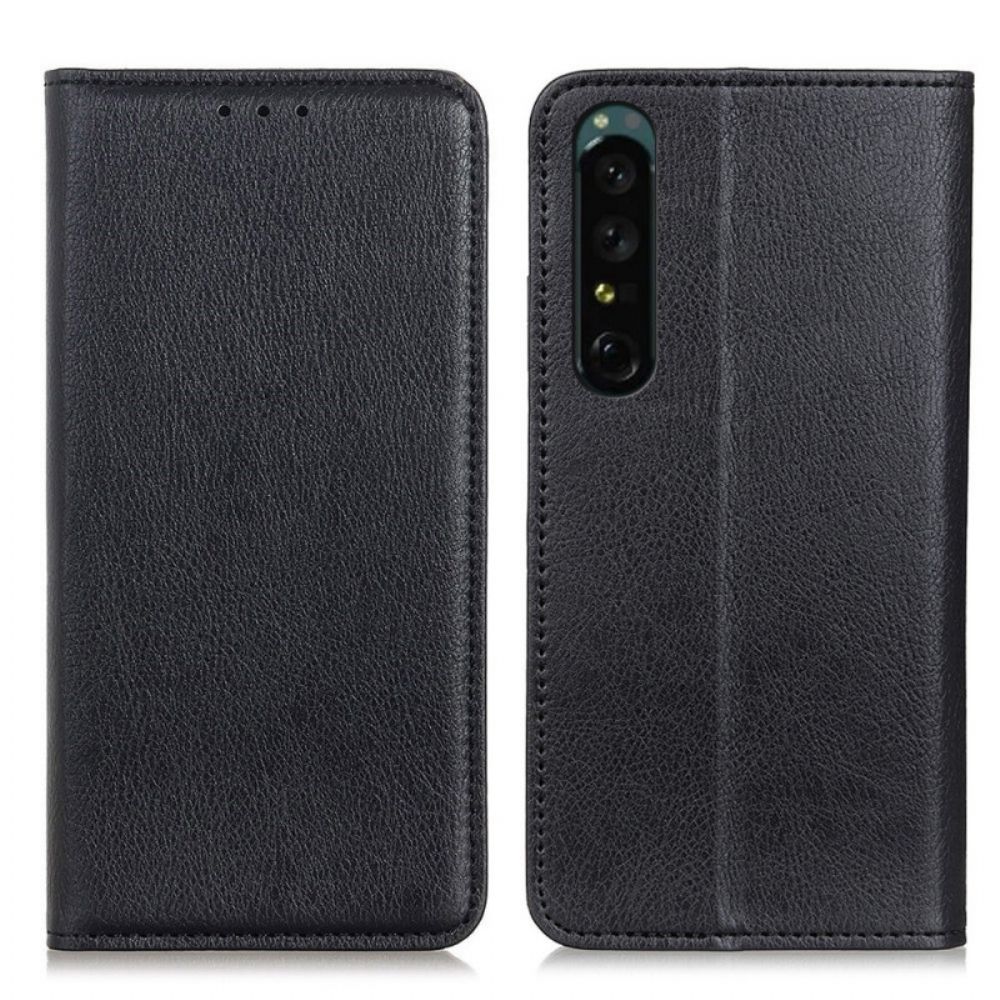 Bescherming Hoesje voor Sony Xperia 1 IV Folio-hoesje Litchi Splitleer