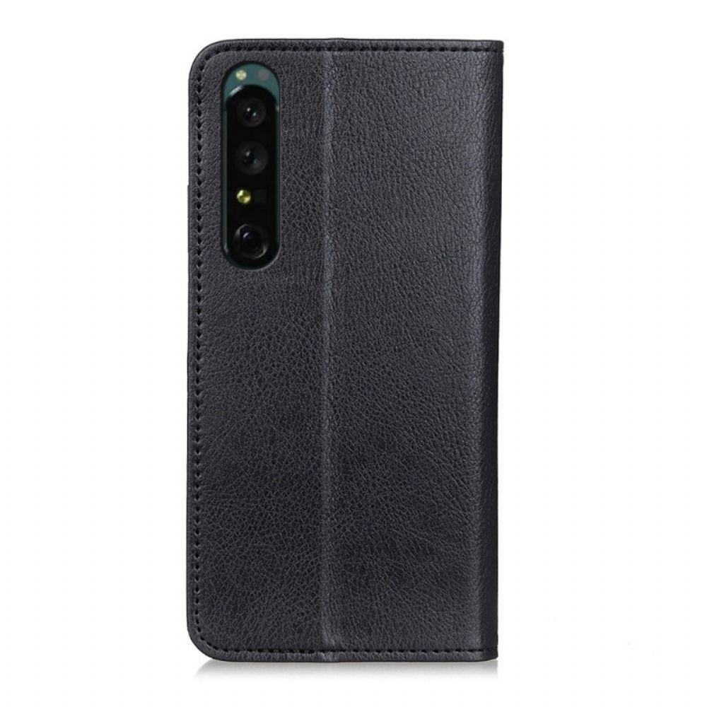 Bescherming Hoesje voor Sony Xperia 1 IV Folio-hoesje Litchi Splitleer